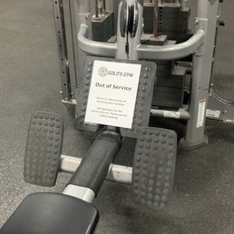 This seated row station has been "out of order" for over two months. What in the actual F.