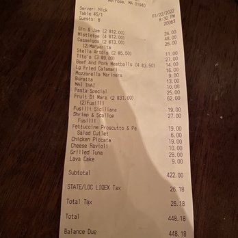 Giacomo's - Italian Near Me - Melrose, Massachusetts