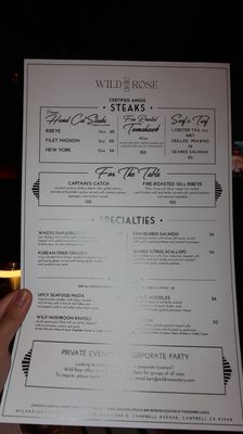 Menu photo 1 Wild Rose Eatery and Bar Campbell, CA Menu photo 1 Wild Rose Eatery and Bar Campbell, CA