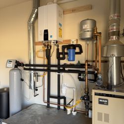 Navien tankless water heater with Water Right water softener install