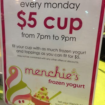 frozen yogurt cost