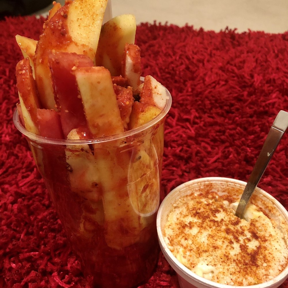 Fruit cup and elote Fruit cup and elote