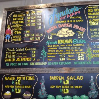 Lyndon's Pit Bar-B-Q - Menu - Barbeque Near Me - Houston, Texas Lyndon's Pit Bar-B-Q - Menu - Barbeque Near Me - Houston, Texas