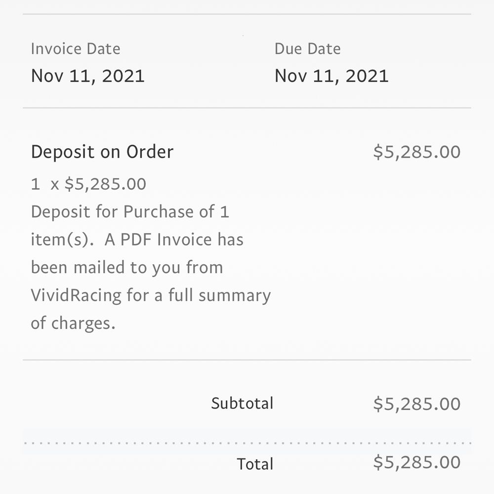 Vivid Racing - Proof of purchase. Half the payment for downpipes and exhaust. - Auto Parts & Supplies Near Me - Gilbert, Arizona Vivid Racing - Proof of purchase. Half the payment for downpipes and exhaust. - Auto Parts & Supplies Near Me - Gilbert, Arizona