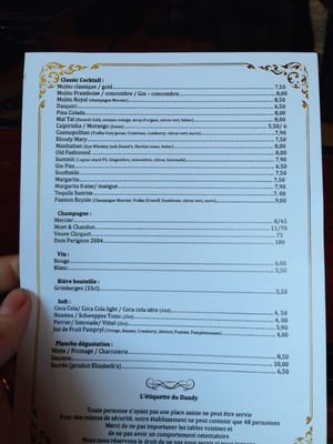 Menu photo 7 Le Dandy Lille, 59 Menu photo 7 Le Dandy Lille, 59