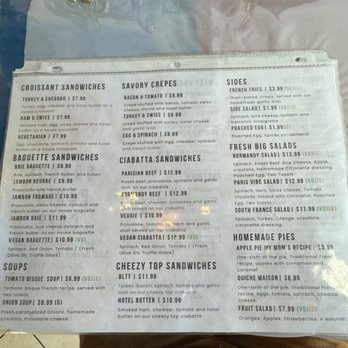 Orange Paris Cafe - Menu - Sandwiches Near Me - Costa Mesa, California