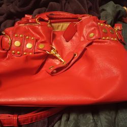 Charm - Red studded purse