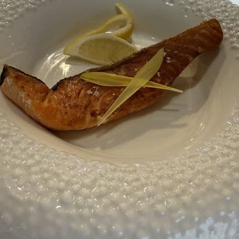 Kawa Omakase - Dry salmon (hot tasting) in the omakase set - Sushi Bars Near Me - Dallas, Texas Kawa Omakase - Dry salmon (hot tasting) in the omakase set - Sushi Bars Near Me - Dallas, Texas