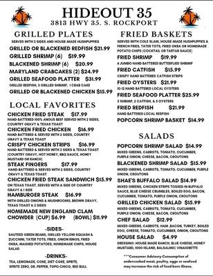Menu photo 1 Hideout 35 Rockport, TX