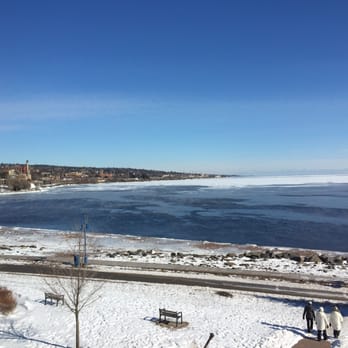 Canal Park Lodge - View from 3rd floor room, looking towards the north shore. - Hotels Near Me - Duluth, Minnesota