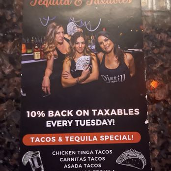 Distill A Local Bar - $8 for 3 tacos and a shot - Sandwiches Near Me - Las Vegas, Nevada