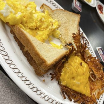 Waffle House - Eggs no cheese on them like we ask n white toast had to wait 20 minutes for grape jelly n has brown with cheese - Breakfast & Brunch Near Me - Frederick, Maryland Waffle House - Eggs no cheese on them like we ask n white toast had to wait 20 minutes for grape jelly n has brown with cheese - Breakfast & Brunch Near Me - Frederick, Maryland