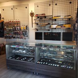 Sanctuary Tactical - This is our Knife Display, we carry to brands from Benchmad, Kershaw, Zero Tolerance, CRKT, Ka-Bar, Spyderco and many more.