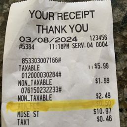 ATM FEE CHARGE WHEN I PAID CASH