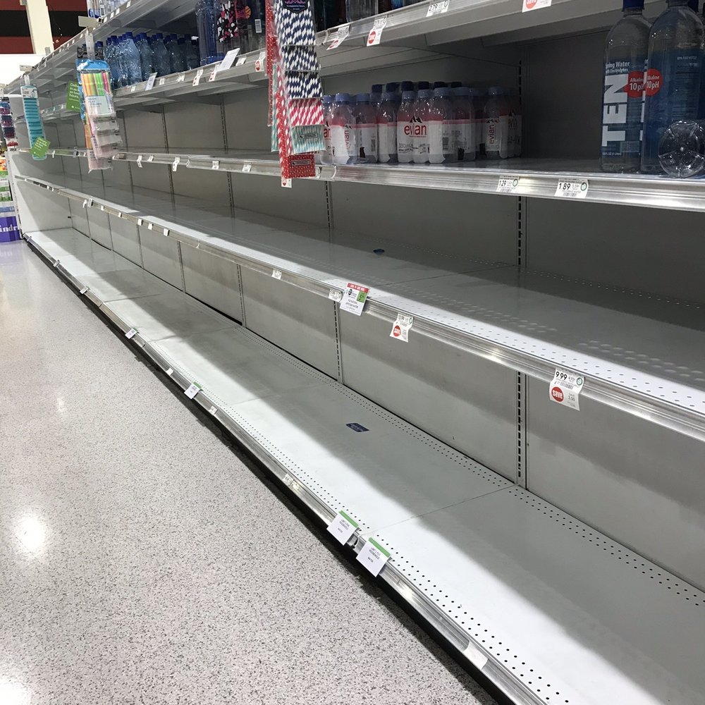 Shelves have been completely sold out.