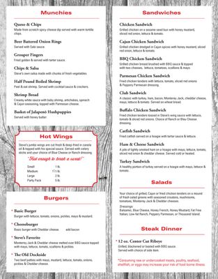 Menu photo 1 Steve's Landing Soddy Daisy, TN