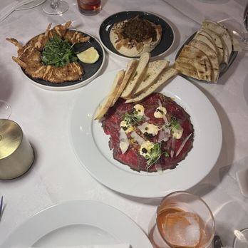 Hart House Restaurant - Carpaccio, coconut prawns, lamb hummus - Seafood Near Me - Burnaby, British Columbia
