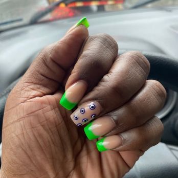 Hot Nails - Evil eye full set - Nail Salons Near Me - New Albany, Indiana