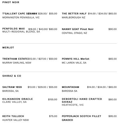 Menu photo 1 Hurricane's Grill & Bar Sydney, NSW Menu photo 1 Hurricane's Grill & Bar Sydney, NSW