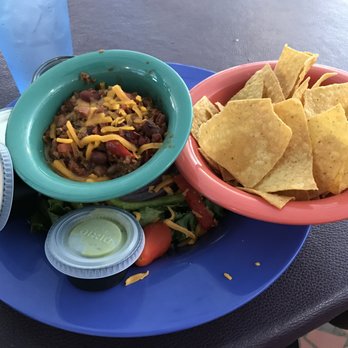 Blue Sky Cafe - Taco Salad -- I liked that the chili was served in a separate bowl. Tasty! - Cafes Near Me - Fletcher, North Carolina Blue Sky Cafe - Taco Salad -- I liked that the chili was served in a separate bowl. Tasty! - Cafes Near Me - Fletcher, North Carolina