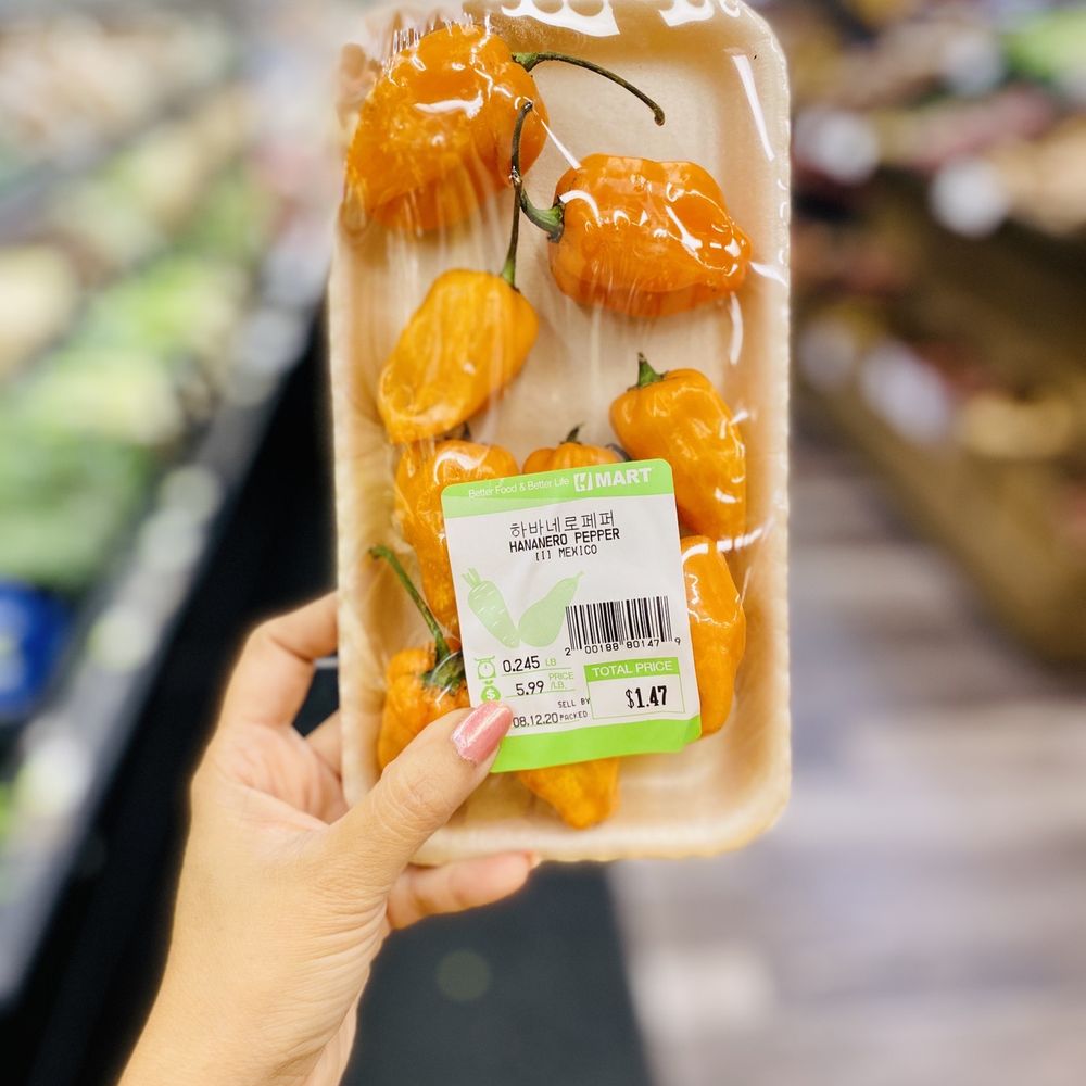 H Mart - Habaneroes this cheap! What!!! Usually I pay $$$$$ for a pound! - International Grocery Near Me - Seattle, Washington H Mart - Habaneroes this cheap! What!!! Usually I pay $$$$$ for a pound! - International Grocery Near Me - Seattle, Washington