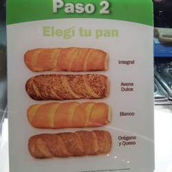 Paso 1 elegí el sándwich. Paso 2 elegí el tipo de pan