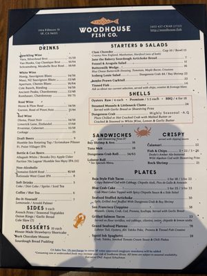 Menu photo 7 Woodhouse Fish San Francisco, CA Menu photo 7 Woodhouse Fish San Francisco, CA