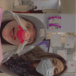 My daughter and her dentist.