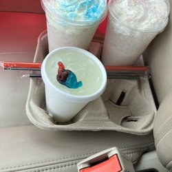 Two viper Italian sodas and a rapture kid's drink for my birthday girl 3 y/o