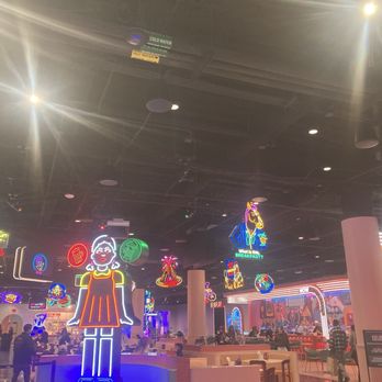 Netflix House - Neon signs in the cafe. - Eatertainment Near Me - Dallas, Texas