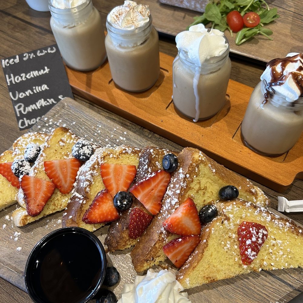 Goldies Cafe - French toast board, latte flight - Cafes Near Me - Ajax, Ontario Goldies Cafe - French toast board, latte flight - Cafes Near Me - Ajax, Ontario
