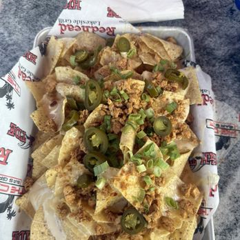 The Cave Bar & Grill - Chicken nachos (sans tomatoes) - Sports Bars Near Me - Camdenton, Missouri