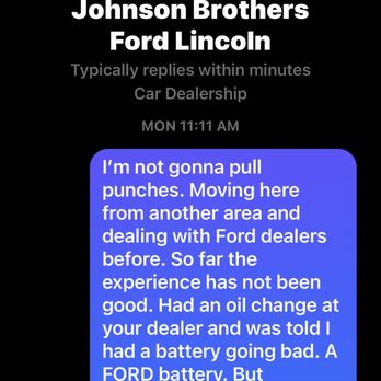 Johnson Brothers Ford - Sent message to the dealer. No response whatsoever. - Car Dealers Near Me - Temple, Texas