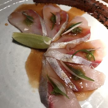 Saké - Hiramasa kingfish with soy dressing and jalapeño kosho - Bars Near Me - Sydney, NSW Saké - Hiramasa kingfish with soy dressing and jalapeño kosho - Bars Near Me - Sydney, NSW