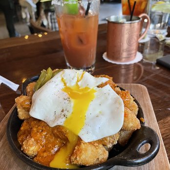 Bosscat Kitchen & Libations - Totchos, Bloody Mary & mule. Highly recommend all - New American Near Me - Houston, Texas