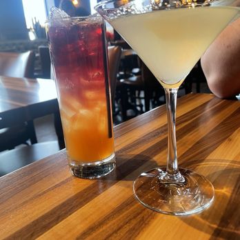 Fire + Wine - (Right) Sicilian Sour (left) Harvest Fig - Tapas/Small Plates Near Me - Glen Ellyn, Illinois