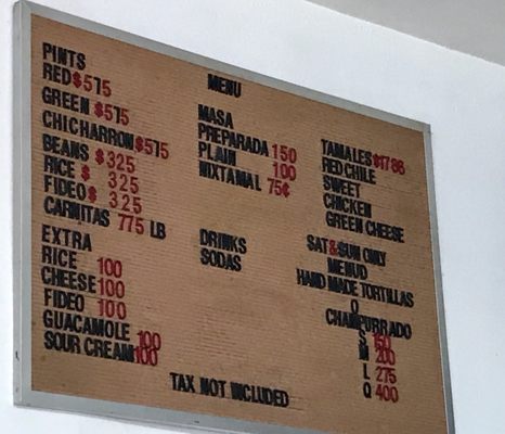 Menu photo 6 Vargas Mexicatessen Pico Rivera, CA