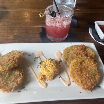 313 Franklin - Fried green tomatoes-side of hot sauce - American Near Me - South Hill, Virginia 313 Franklin - Fried green tomatoes-side of hot sauce - American Near Me - South Hill, Virginia