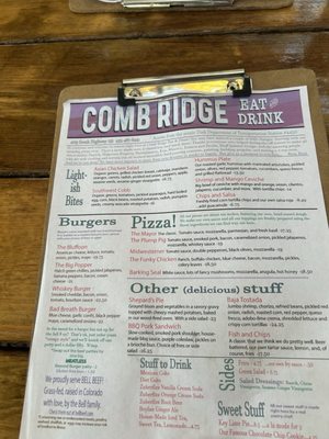 Menu photo 1 Comb Ridge Eat and Drink Bluff, UT