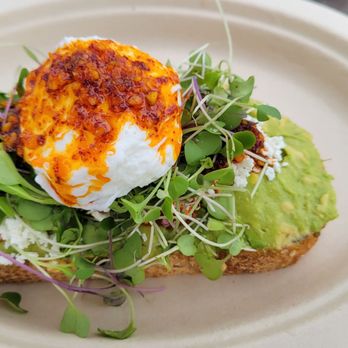 Queenstage Coffee House - Avocado toast with poached egg - Coffee & Tea Near Me - Encinitas, California