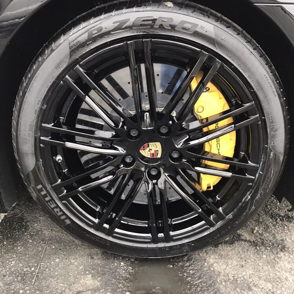 ONEighty - Black Powder Coated rims on Porsche Turbo S Panamera - Auto Customization Near Me - Staten Island, New York ONEighty - Black Powder Coated rims on Porsche Turbo S Panamera - Auto Customization Near Me - Staten Island, New York