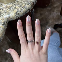 Chrome dip nails Chrome dip nails