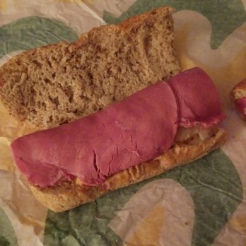 Subway - a sandwich with a pink substance on a piece of bread - Sandwiches Near Me - Southampton, Massachusetts