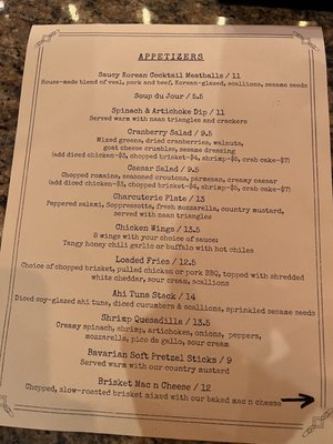 Menu photo 7 Stock's on Second Harrisburg, PA