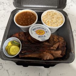Steve's Old Cabin BBQ - Two Meat - Corn Casserole and Baked Beans