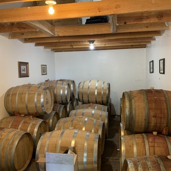 Peter Cellars - barrels of wine in a cellar - Wine Tasting Room Near Me - Sonoma, California