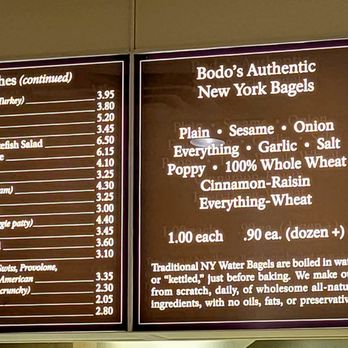 Bodo's Bagels - menus and prices - Bagels Near Me - Charlottesville, Virginia