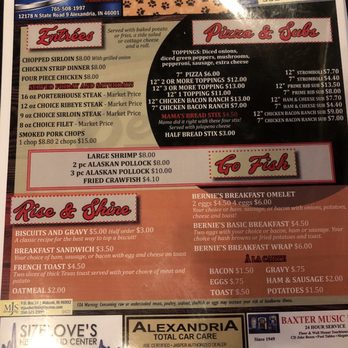 Bernie's Bar - the menu for the restaurant - Bars Near Me - Frankton, Indiana