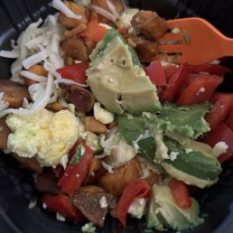 Sweet Heat Breakfast Bowl - entire contents barely cover the bottom of the huge bowl and flavor was not there