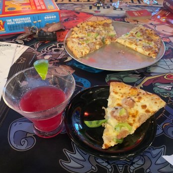 Dogmud Tavern - Blackberry daiquiri with Bayou Dragon pizza - Sandwiches Near Me - Ridgeland, Mississippi Dogmud Tavern - Blackberry daiquiri with Bayou Dragon pizza - Sandwiches Near Me - Ridgeland, Mississippi